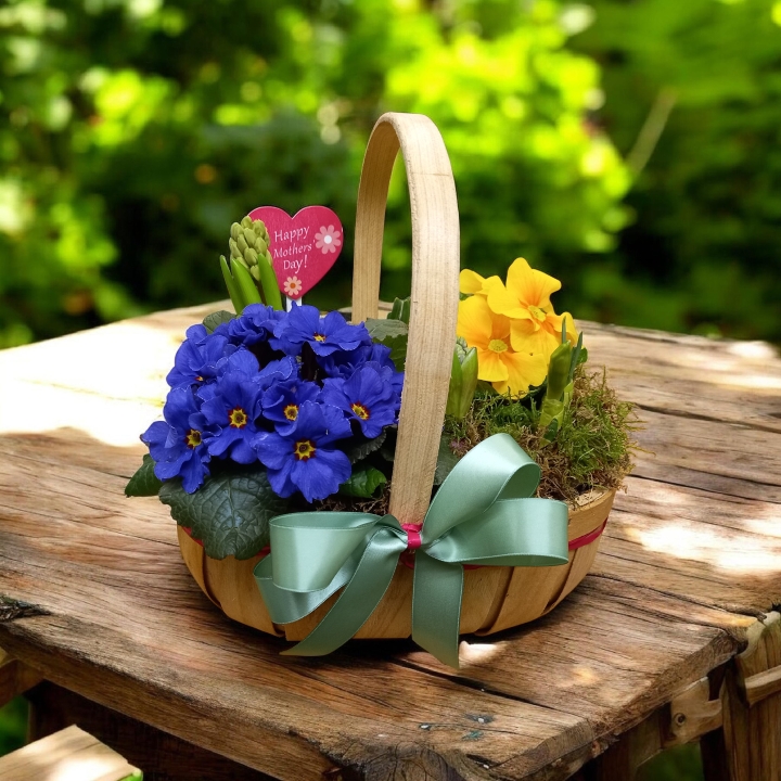 Primrose & Hyacinth Spring Bulb Trug